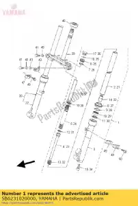 yamaha 5B6231020000 zespó? przedniego widelca (lewa) - Dół