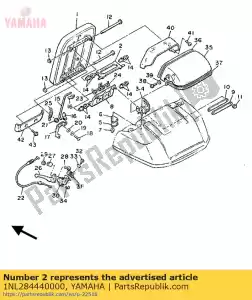 Yamaha 1NL284440000 bisagra 1 - Lado inferior