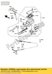kawasaki 430591340 hamulec w??a, sprz?g?o zg1000-a1 - Dół