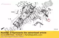 61103KRY900, Honda, ko?nierz a, fr. b?otnik honda  (d) japan jc61-100 cb cbf cbr 125 250 300 500 650 2009 2010 2011 2012 2013 2017 2018 2019 2020 2021, Nowy