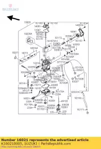 Suzuki K160210005 schroef, gaspedaal - Onderkant