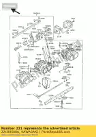 221B0508A, Kawasaki, tornillo-csk-cros, 5x8 zg1300-a1 kawasaki z zn 1300 1985 1986 1987 1988 1989, Nuevo