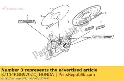 merk, zijkant * type3 * van Honda, met onderdeel nummer 87134KGG970ZC, bestel je hier online: