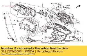 Honda 37112MM5008 lens,smoke - Bottom side