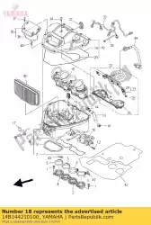 Ici, vous pouvez commander le boîtier, filtre à air 2 auprès de Yamaha , avec le numéro de pièce 14B144210100: