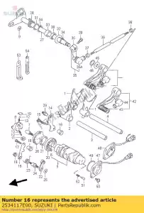 Suzuki 2534117E00 guide, came de changement - La partie au fond