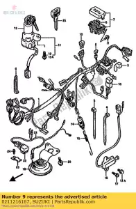 Suzuki 0211216167 screw - Bottom side