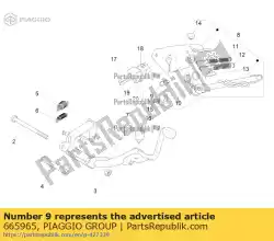 Here you can order the side stand fixing screw from Piaggio Group, with part number 665965: