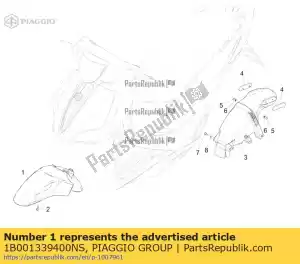 Piaggio Group 1B001339400NS parafango przednie - Dół