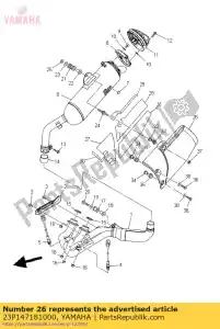 yamaha 23P147181000 protetor, silencioso 1 - Lado inferior