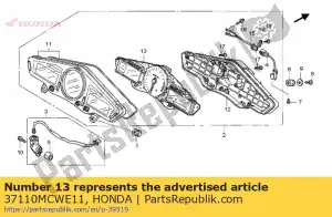 Honda 37110MCWE11 compteur comp., combinaison - La partie au fond