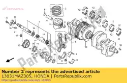 Here you can order the no description available at the moment from Honda, with part number 13031MAZ305: