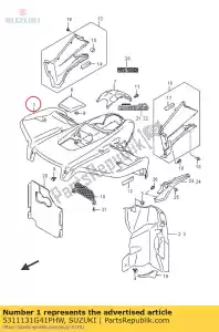 Suzuki 5311131G41PHW spatbord, voorkant - Onderkant