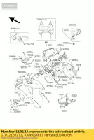 11012186211, Kawasaki, capuchon, capot intérieur kawasaki zzr  e zz r600 600 , Nouveau