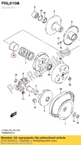 Suzuki 2147103A11 hoja, móvil d - Lado inferior