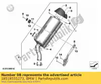 18518555273, BMW, bracket, end muffler bmw  650 2011 2012 2013 2014 2015 2016 2017 2018 2019, New