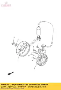 yamaha 2CMH14100000 stator assy - Bottom side