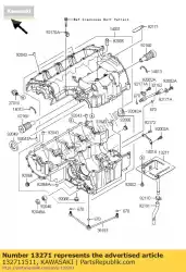 Tutaj możesz zamówić p? Yta, odpowietrznik zx900-e1h od Kawasaki , z numerem części 132711511: