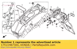 Aquí puede pedir goma, separador de tanque de Honda , con el número de pieza 17511HB7300: