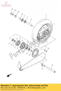 yamaha 941181707200 pneu (180 / 55zr17m / c 73w bt021r) - La partie au fond