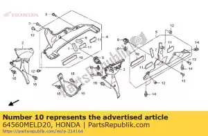 honda 64560MELD20 cappuccio, interno inferiore - Il fondo