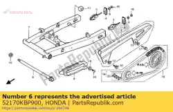 Aqui você pode pedir o controle deslizante, corrente em Honda , com o número da peça 52170KBP900: