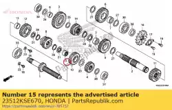 Ici, vous pouvez commander le col, cannelure, 18x11,7 auprès de Honda , avec le numéro de pièce 23512KSE670: