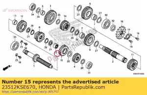 honda 23512KSE670 col, cannelure, 18x11,7 - La partie au fond