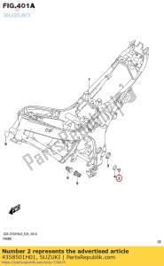 suzuki 4358501H01 plug,tank rail - Upper side