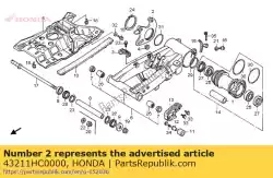 Aqui você pode pedir o nenhuma descrição disponível no momento em Honda , com o número da peça 43211HC0000: