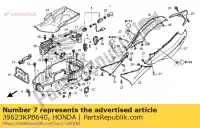 39623KPB640, Honda, cappuccio, presa honda fes fjs 125 150 600 2005 2006 2007 2008 2009 2010 2011 2012, Nuovo