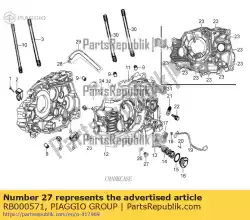 Aquí puede pedir anillo de cierre, 12,4x2x20 mm de Piaggio Group , con el número de pieza RB000571: