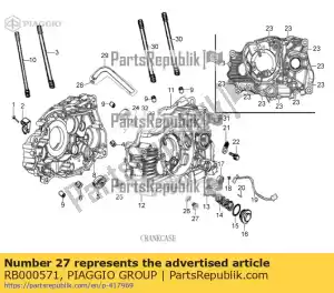 Piaggio Group RB000571 anneau sluit, 12,4x2x20 mm - La partie au fond