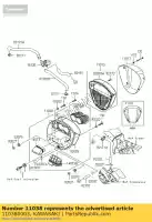 110380003, Kawasaki, filtro de aire de caja kawasaki vn  a vulcan limited d classic e lt f vn2000 2000 , Nuevo