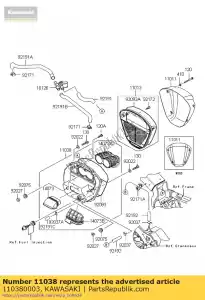 Kawasaki 110380003 filtro aria case-assy - Il fondo