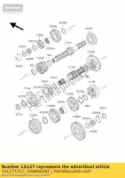 131271257, Kawasaki, transmisión del eje en zr1100-c kawasaki zrx zxr 1100 1200 1997 1998 1999 2000 2001 2002 2003 2004 2005 2006, Nuevo