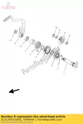 Tutaj możesz zamówić bieg, kopnij na biegu ja? Owym od Yamaha , z numerem części 5LX156510000: