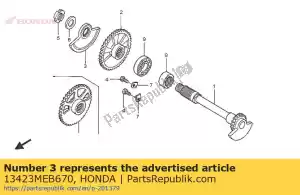 Honda 13423MEB670 peso, balanceador - Lado inferior