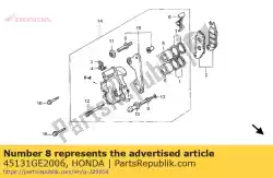 Ici, vous pouvez commander le broche a, boulon auprès de Honda , avec le numéro de pièce 45131GE2006: