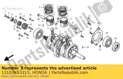 Aqui você pode pedir o pistão (0,25) em Honda , com o número da peça 13102KR3315: