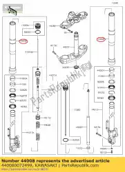 Here you can order the pipe-fork outer,a. Black kle650 from Kawasaki, with part number 440080072499: