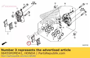 honda 06455MJMD41 conjunto de almofadas fr - Lado inferior