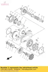 yamaha 1HS166110000 caja de embrague comp. - Lado inferior