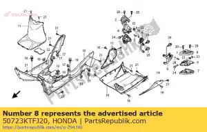 Honda 50723KTFJ20 plate, l. pillion step - Bottom side