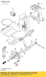 suzuki 015500655A tornillo - Lado inferior