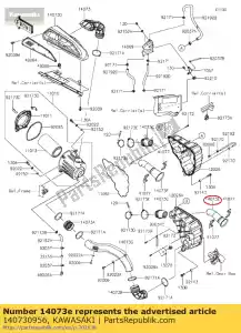 kawasaki 140730956 01 conducto, admisión, cilindro n. ° 1 - Lado inferior