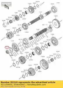 kawasaki 922100850 dado, 20mm bx250aef - Il fondo