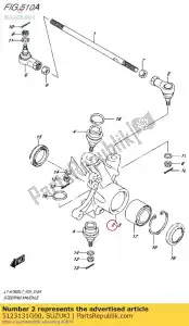 suzuki 5123131G00 knuckle,steerin - Bottom side