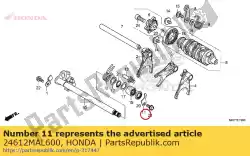 Here you can order the plate, spindle from Honda, with part number 24612MAL600: