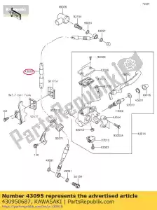 Kawasaki 430950687 hamulec w??owy, fr - Dół